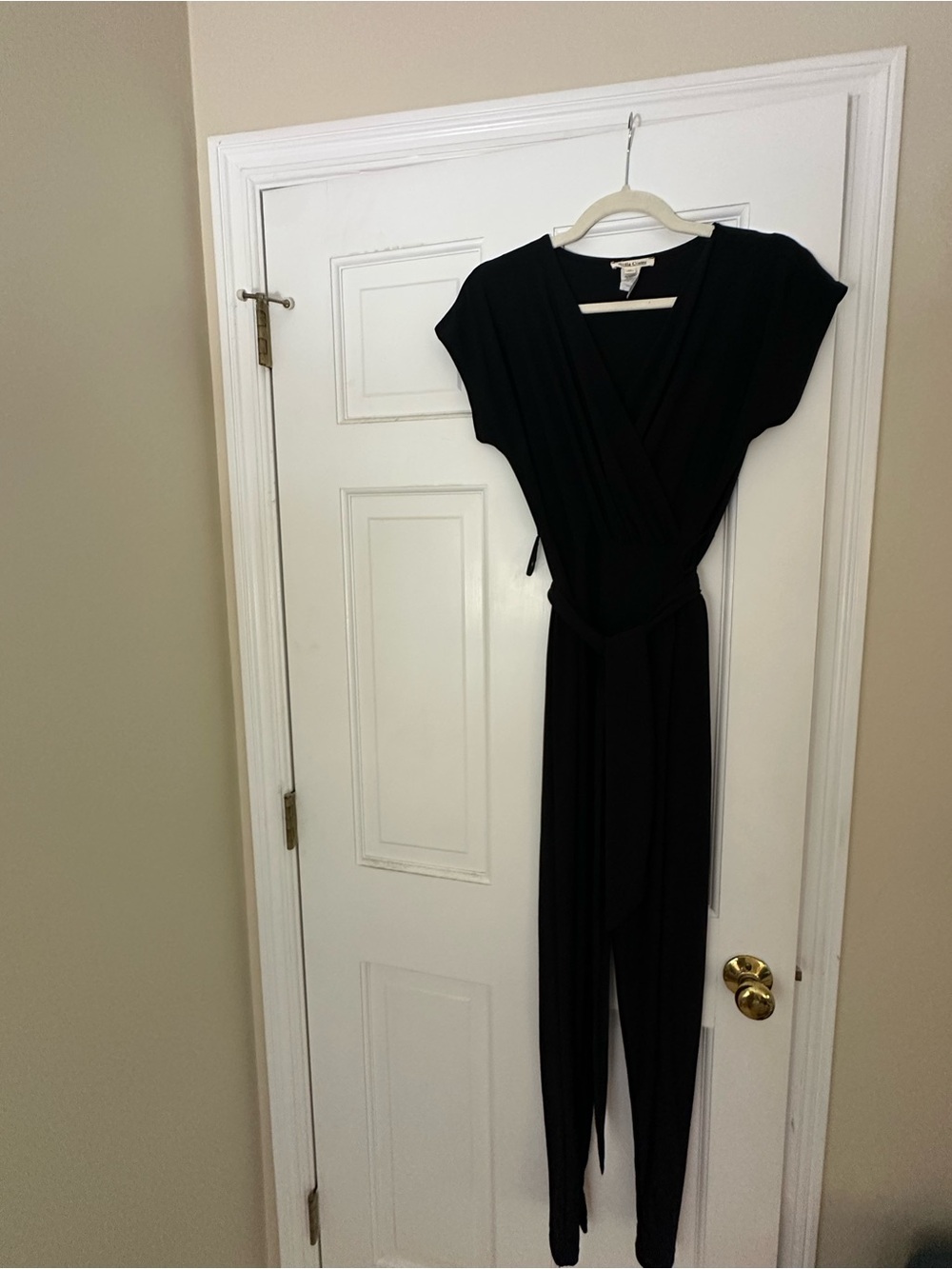 NWOT Elegant Black Women's Jumpsuit with Waist Sash